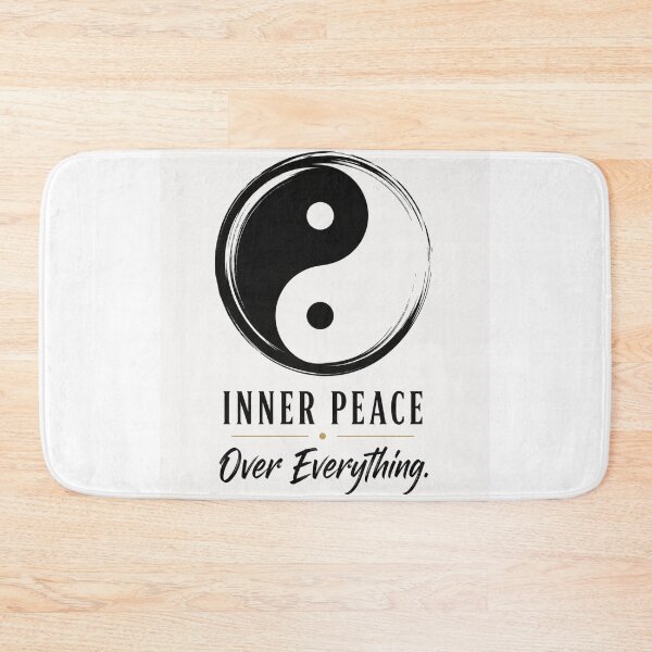 Item preview, Inner Peace Over Everything Yin Yang Minimalist Zen Design designed and sold by MarekoraStudio.