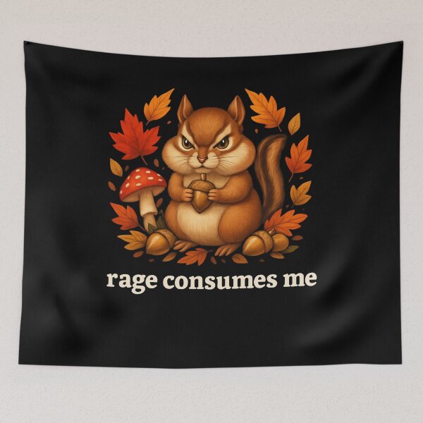 Item preview, Autumn Squirrel Rage Spiral designed and sold by SiarheiYur.