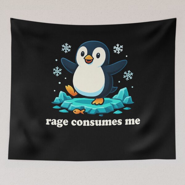 Item preview, Cheerful Penguin Frozen Fury designed and sold by SiarheiYur.