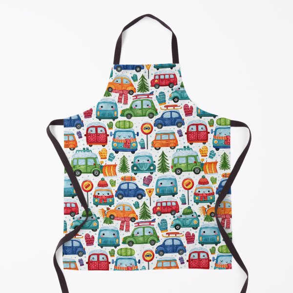 Item preview, Winter Cars and Snow Covered Pine Trees Pattern designed and sold by Piotrek0001.