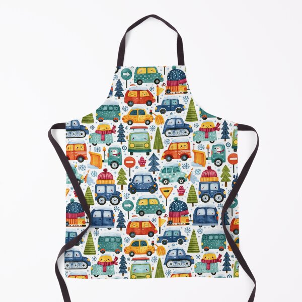 Item preview, Blue and Red Winter Cars Nursery Seamless Art designed and sold by Piotrek0001.