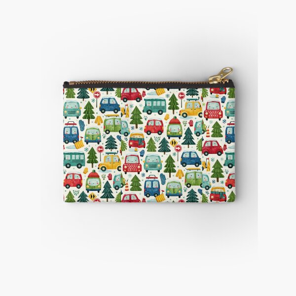 Item preview, Winter Town Traffic and Snowy Trees Watercolor Pattern designed and sold by Piotrek0001.