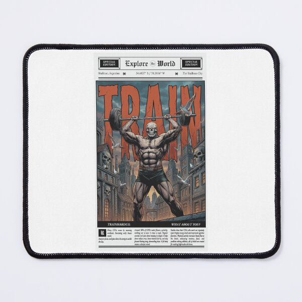 Item preview, Train Skullman Overhead Press City designed and sold by TrainHardCo.