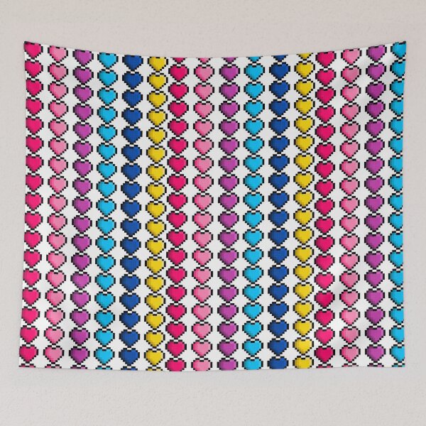 Item preview, Pixel Genderflux Pride Flag Hearts designed and sold by HarveyHandcraftsandDesigns.