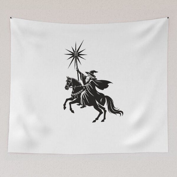Item preview, Gandalf the White, in Black. designed and sold by HauntingAppeal.