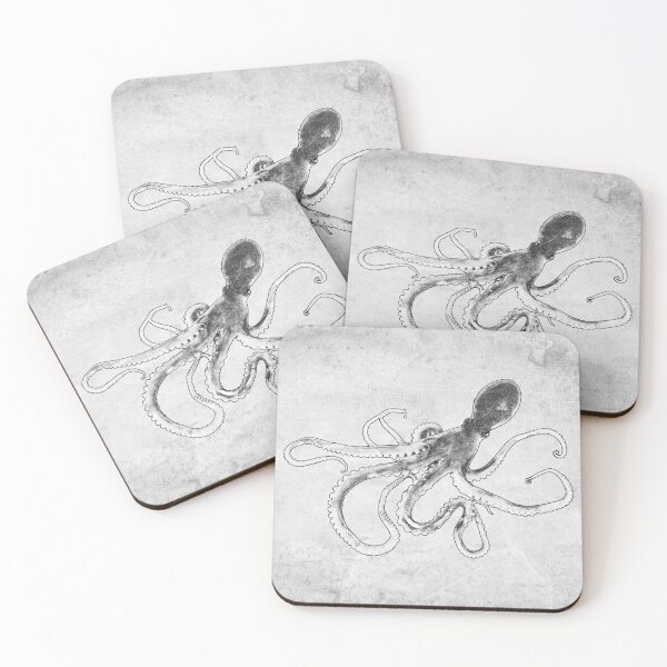Item preview, Octopus Etched Illustration Deep Sea Art designed and sold by Ghoul Enterprises.