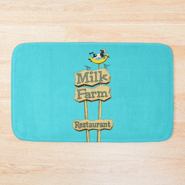 Item preview, Vintage Milk Farm Sign – Line Art Retro Americana designed and sold by PIXEL POP DESIGNS - Beyond the Norm!.