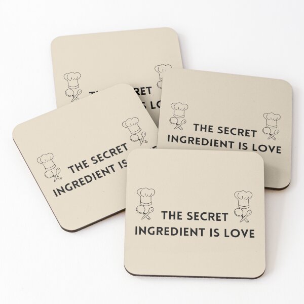 Item preview, The Secret Ingredient Is Love Stickers Prints Posters Wall Art Magnet Home Coffee Cup Decoration TShirt Stationary Notebook Magnet Hat Kitchen Work School Office Redbubble Shop designed and sold by Saritas Boutique Shop.