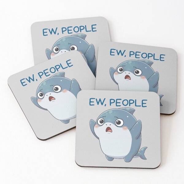 Item preview, Ew People! Introvert Shark designed and sold by Nature's Chibis.