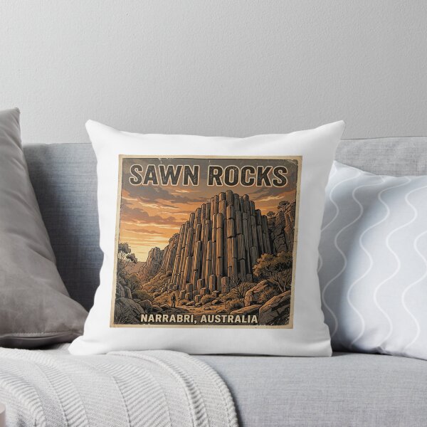 Item preview, Sawn Rocks Vintage National Park Poster Art designed and sold by DuckOddity.