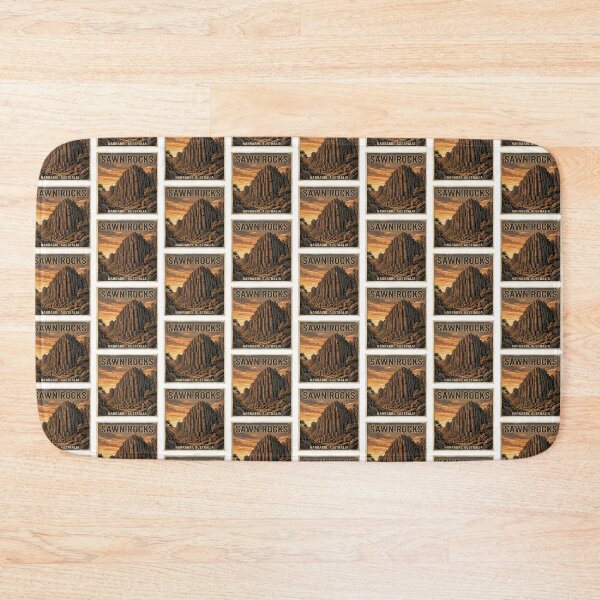 Item preview, Sawn Rocks Vintage National Park Poster Art designed and sold by DuckOddity.