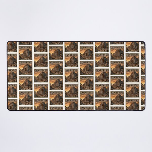 Item preview, Sawn Rocks Vintage National Park Poster Art designed and sold by DuckOddity.
