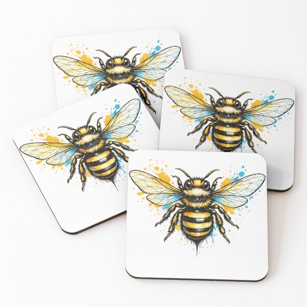 Item preview, Colorful Bee Splash Graphic T-Shirt Design – Vibrant Ink Style Bee Illustration – Streetwear Oversized Print PNG Transparent designed and sold by XxZainStylexX.