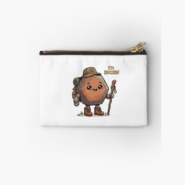 Item preview, Sawn Rocks Cute Hexagon Hiker Character Art designed and sold by DuckOddity.