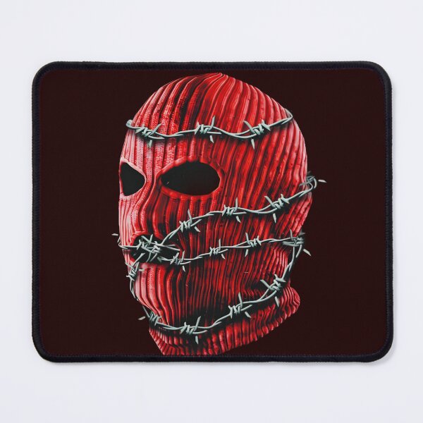Item preview, Dark Mask Logo With Barbed Wire Gothic Streetwear Horror Inspired Design designed and sold by Peac7e.