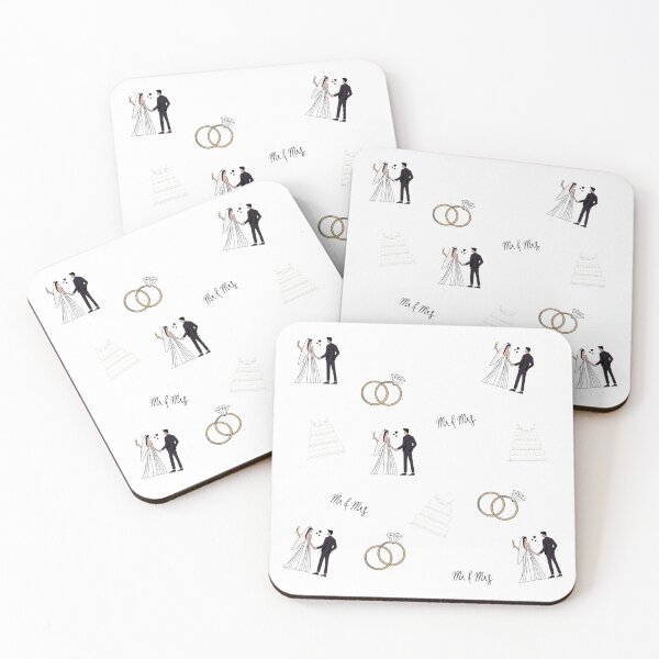 Item preview, Wedding Ring Mr And Mrs Cake Bride Groom Stickers Prints Posters Wall Art Magnet Home Coffee Cup Decoration TShirt Stationary Notebook Magnet Hat Kitchen Work School Office Redbubble Shop designed and sold by Saritas Boutique Shop.