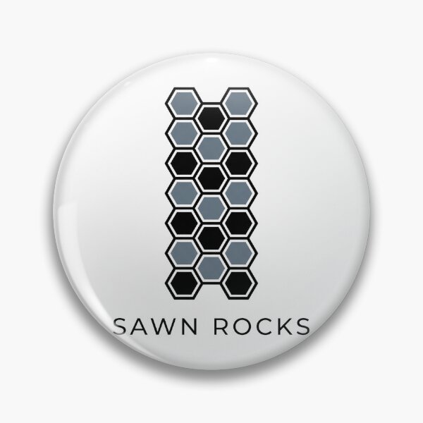Item preview, Sawn Rocks Modern Minimalist Hexagon Art designed and sold by DuckOddity.