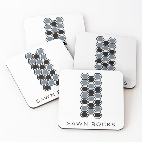 Item preview, Sawn Rocks Modern Minimalist Hexagon Art designed and sold by DuckOddity.