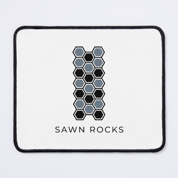 Item preview, Sawn Rocks Modern Minimalist Hexagon Art designed and sold by DuckOddity.