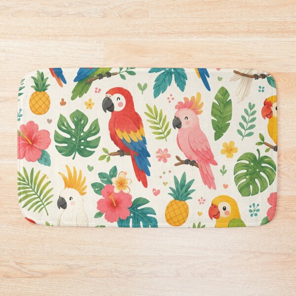 Item preview, Tropical Parrot Paradise Socks – Cute Full Print Bird Pattern designed and sold by Airimo.