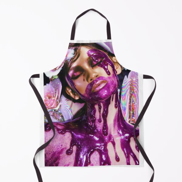 Item preview, Surreal Purple Metallic Drip Floral Portrait Zendaya  designed and sold by y2kponyclub.
