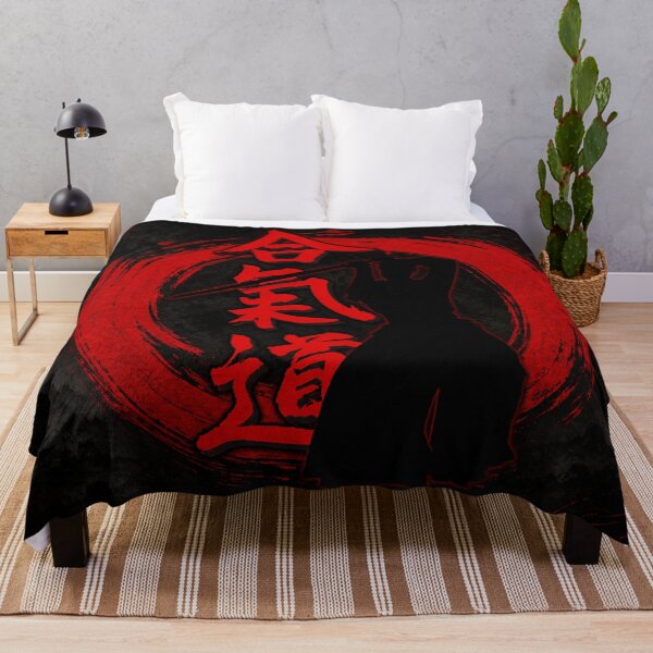 Item preview, Aikido Shadow Warrior Red Enso Japanese Martial Arts designed and sold by Fei Long Design Hub.
