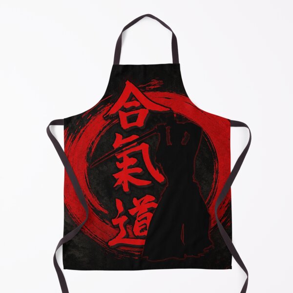 Item preview, Aikido Shadow Warrior Red Enso Japanese Martial Arts designed and sold by Fei Long Design Hub.