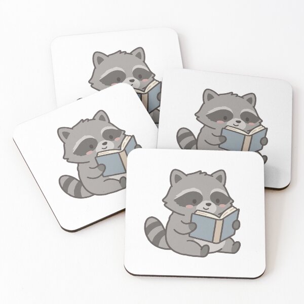 Item preview, Cute Baby Racoon Reading Book designed and sold by shellle in the ocean.