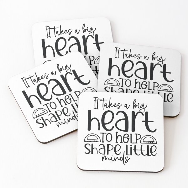 Item preview, Big Heart Shapes Little Minds - Inspirational Teacher School Art designed and sold by FuzionRaptor.