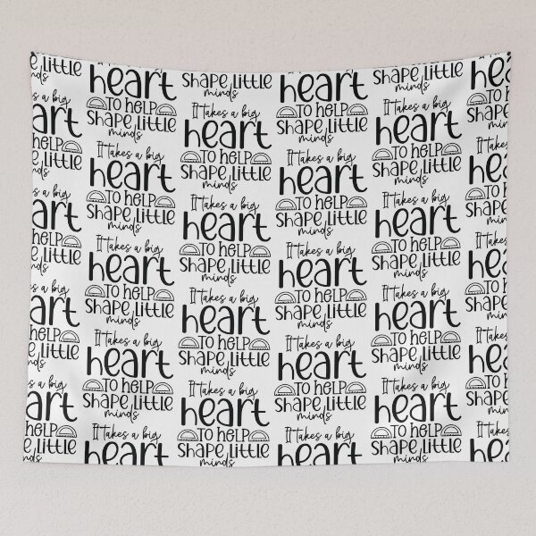 Item preview, Big Heart Shapes Little Minds - Inspirational Teacher School Art designed and sold by FuzionRaptor.