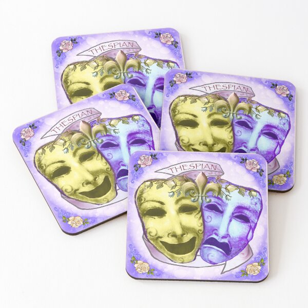 Item preview, Yellow Purple Actor Masks designed and sold by artmuvz.
