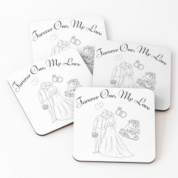 Item preview, Forever One My Love Wedding Celebration Stickers Magnet Prints Love Wall Art Text Cake Love TShirts Hat Tops Home Decoration Party Redbubble Shop designed and sold by Saritas Boutique Shop.