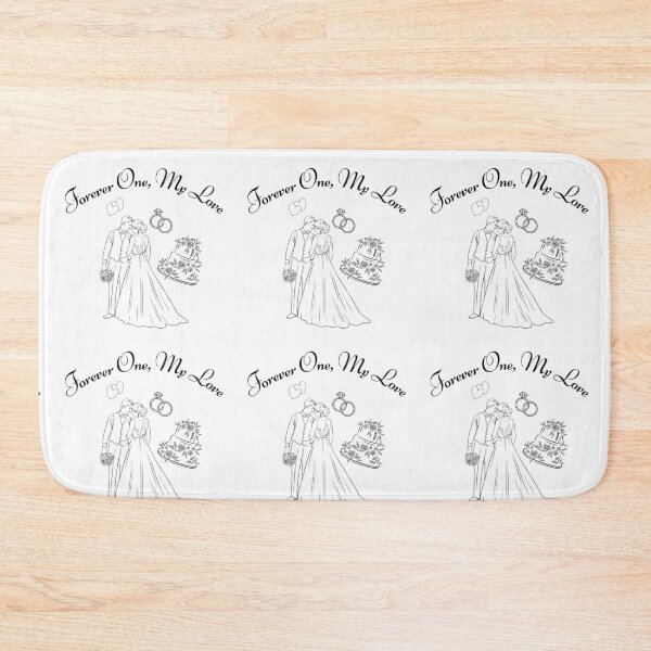 Item preview, Forever One My Love Wedding Celebration Stickers Magnet Prints Love Wall Art Text Cake Love TShirts Hat Tops Home Decoration Party Redbubble Shop designed and sold by Saritas Boutique Shop.