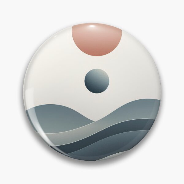Item preview, Three Waves and a Dot – Minimalist Composition designed and sold by MoodAndLine.