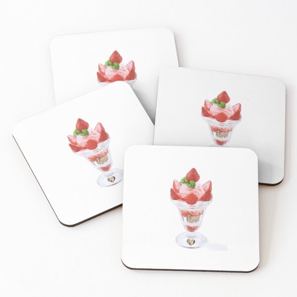 Item preview, Ice crem, Cute Dog, Kawaii T-shirts, strawberry, strawberry parfait designed and sold by Cocohappysmiles.