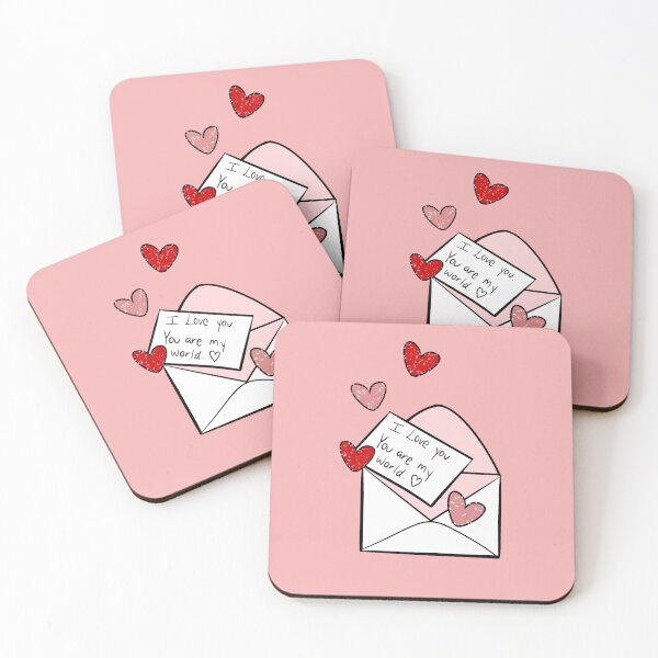 Item preview, Love Note Hearts Illustration Sticker Design designed and sold by Saritas Boutique Shop.