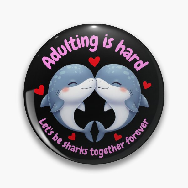 Item preview, Adulting Is Hard Kawaii Shark! designed and sold by Nature's Chibis.