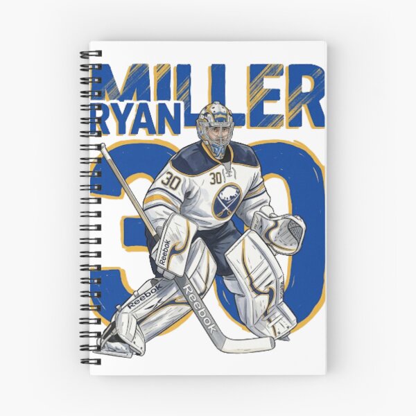 Item preview, Ryan Miller #30 - Buffalo Hockey Legend - Retro Blue and Gold Art designed and sold by Thogan0416.