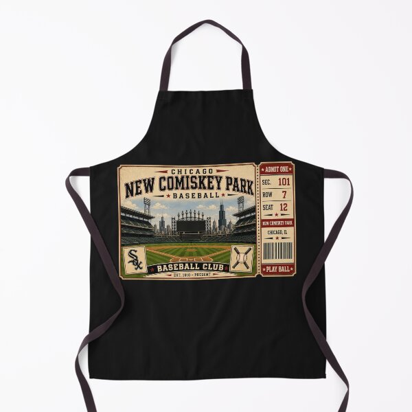 Item preview, New Comiskey Park Vintage Baseball Ticket Poster Chicago Retro Stadium Interior Baseball Club Art designed and sold by GhostDawgs.