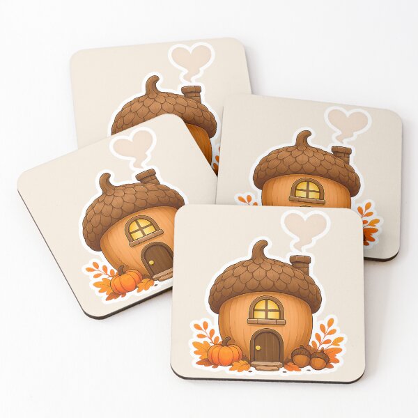 Item preview, Cute Cozy Acorn House – Cottagecore Autumn Kawaii Sticker designed and sold by Iras-Art-Corner.