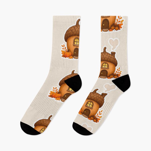 Item preview, Cute Cozy Acorn House – Cottagecore Autumn Kawaii Sticker designed and sold by Iras-Art-Corner.