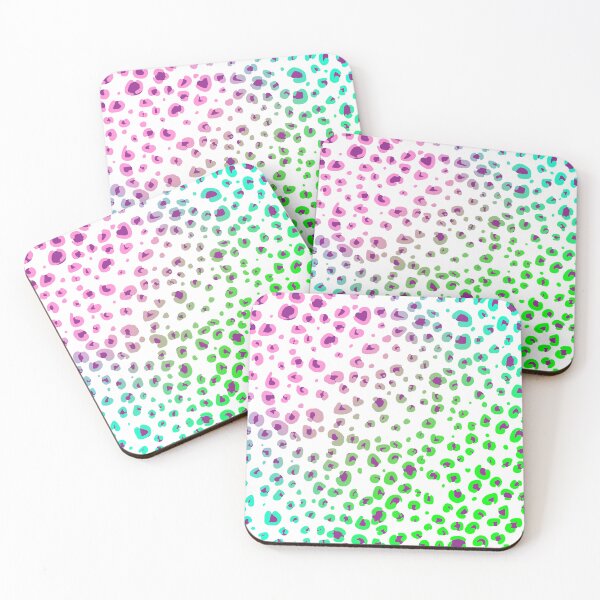 Item preview, Pastel colorful rainbow leopard animal print purple spots designed and sold by PlanetaryArtist.