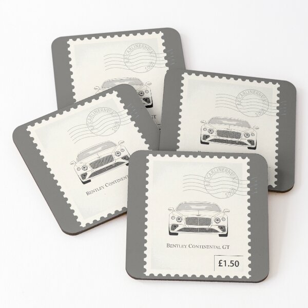 Item preview, Bentley Continental GT Luxury Vintage Postage Stamp Art designed and sold by Motorline44.