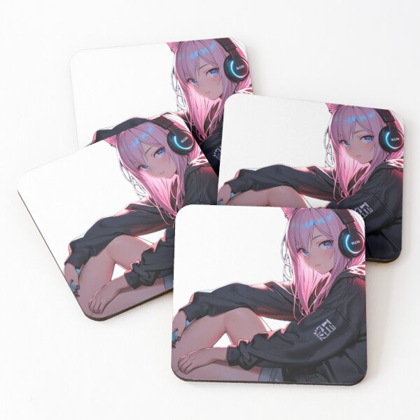 Item preview, Soft Neon Anime Egirl – Pink Blue Glow Cyber Aesthetic designed and sold by AnimDream .