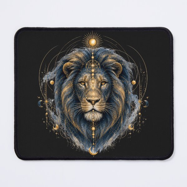 Item preview, Celestial Lion King – Sacred Geometry Mandala & Gold Cosmic Lion Art designed and sold by KireaDesigns.