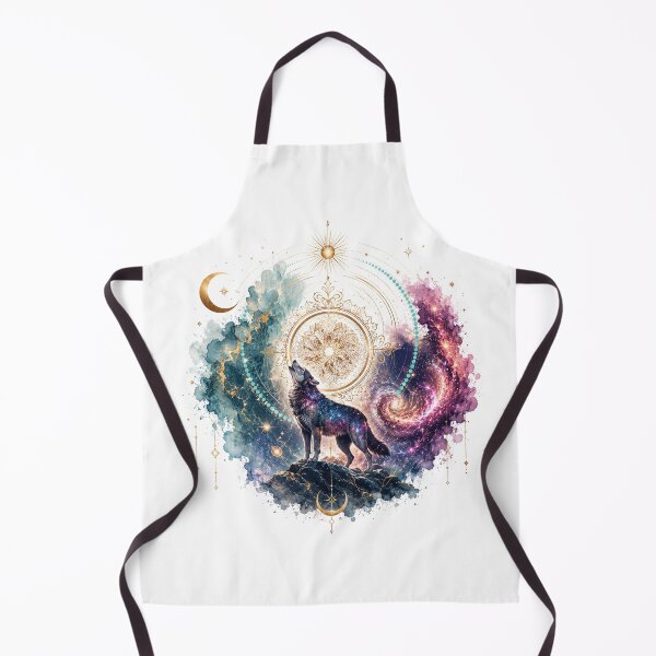 Item preview, Howling Galaxy Wolf – Cosmic Mandala & Nebula Dreamscape Art designed and sold by KireaDesigns.