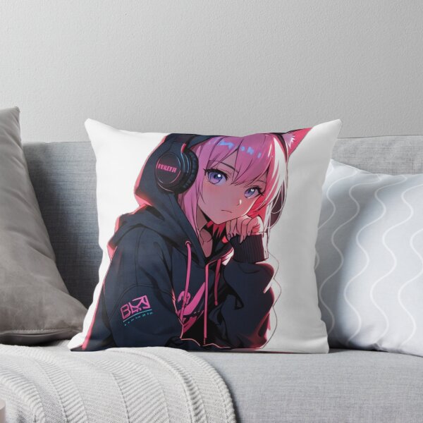 Item preview, Futuristic Cyber Anime Girl – Neon Tech Egirl Portrait designed and sold by AnimDream .