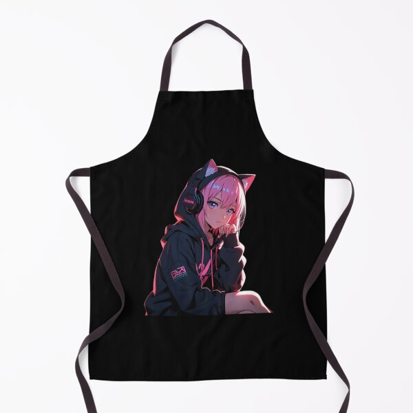 Item preview, Futuristic Cyber Anime Girl – Neon Tech Egirl Portrait designed and sold by AnimDream .