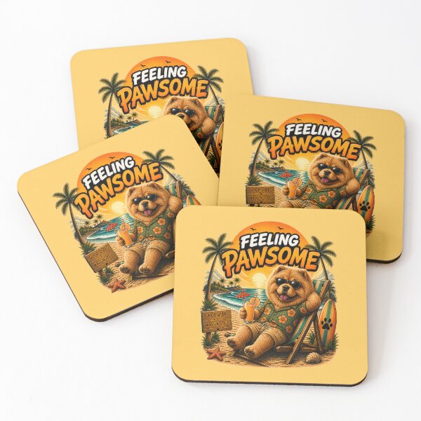Item preview, Funny Chow Chow Beach Design – Feeling Pawsome Summer Vibes Vacation Dog designed and sold by PixelsPaws.
