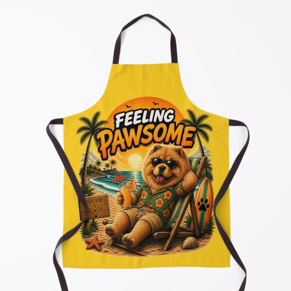 Item preview, Funny Chow Chow Beach Design – Feeling Pawsome Summer Vibes Vacation Dog designed and sold by PixelsPaws.